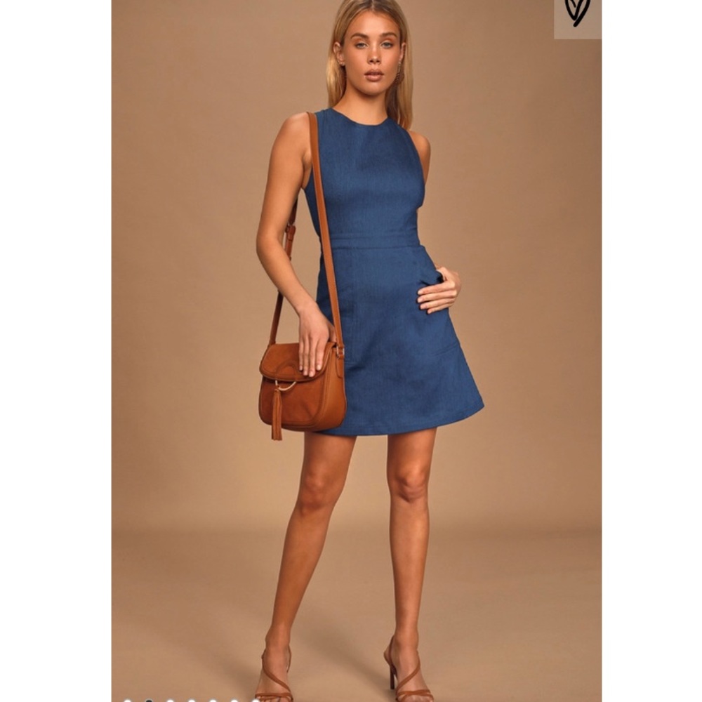Lulus Jean-ish Blue Dress